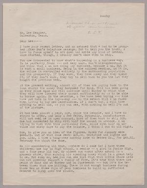 Primary view of object titled '[Letter from Wilton Cohen to R. Lee Kempner, March 7, 1955]'.