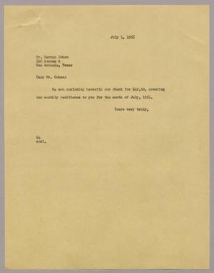 [Letter from A. H. Blackshear, Jr., to Herman Cohen, July 1, 1955]