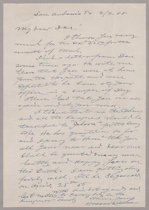 [Letter from Herman Cohen to I. H. Kempner, February 7, 1955]