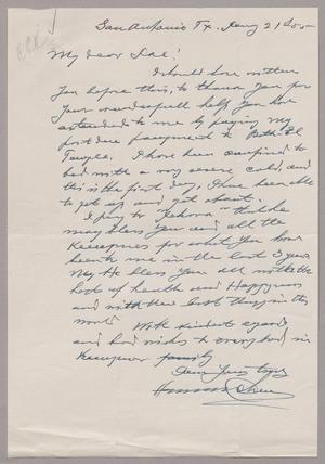 [Letter from Herman Cohen to I. H. Kempner, January 21, 1955]