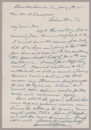 [Letter from Herman Cohen to I. H. Kempner, January 5, 1955]
