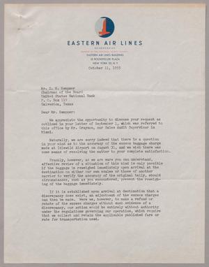 [Letter from Hebdon Harris to Mr. I. H. Kempner, October 11, 1955]