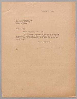 [Letter from Isaac Herbert Kempner to W. W. Overton, Jr., October 19, 1944]