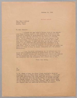 [Letter from Isaac H. Kempner to Karl Lovelady, October 14, 1944]