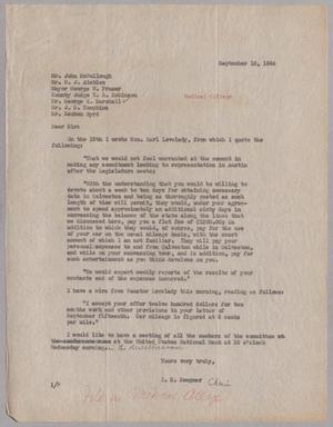 [Letter from I. H. Kempner to John McCullough, September 18, 1944]