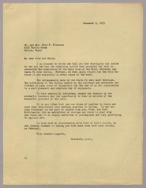 [Letter from I. H. Kempner to Mr. and Mrs. Fred F. Florence, December 8, 1955]