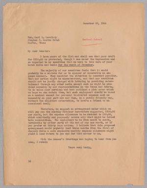 [Letter from I. H. Kempner to Karl L. Lovelady, December 23, 1944]