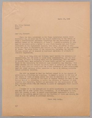 [Letter from I. H. Kempner to Ewing Norwood, March 17, 1945]