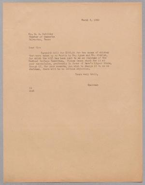 [Letter from Isaac H. Kempner to E. S. Holliday, March 9, 1945]
