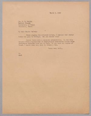 [Letter from Isaac Herbert Kempner to D. B. Calvin, March 9, 1945]
