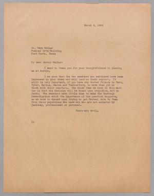 [Letter from Isaac H. Kempner to Webb Walker, March 9, 1945]