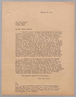 [Letter from Isaac H. Kempner to Fred Mauritz, February 28, 1945]