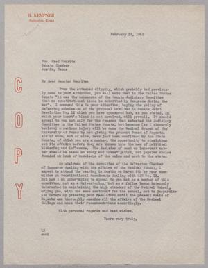 [Copy of Letter from Isaac H. Kempner to Fred Mauritz, February 28, 1945]