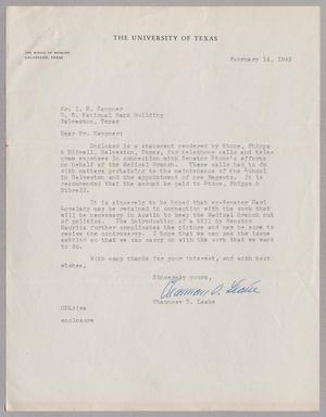 [Letter from Chauncey D. Leake to I. H. Kempner, February 14, 1945]