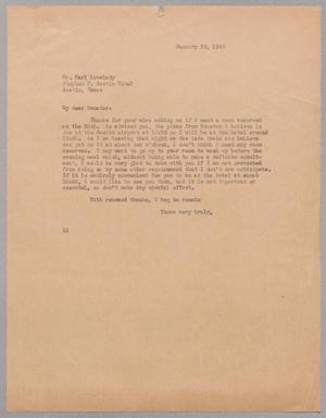 [Letter from I. H. Kempner to Karl Lovelady, January 25, 1945]