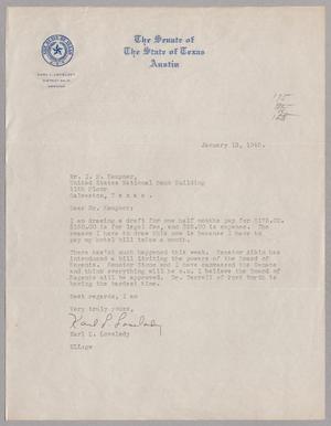 [Letter from Karl L. Lovelady to I. H. Kempner, January 13, 1945]