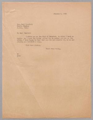 [Letter from Isaac Herbert Kempner to Karl Lovelady, January 3, 1945]
