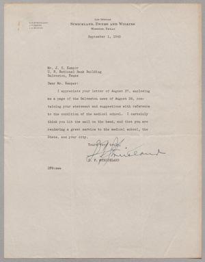 [Letter from D. F. Strickland to I. H. Kempner, September 1, 1945]
