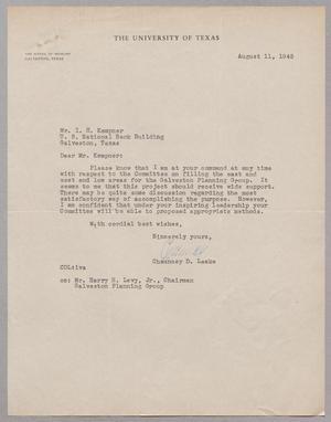 [Letter from Chauncey D. Leake to I. H. Kempner, August 11, 1945]