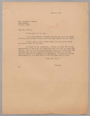 [Letter from I. H. Kempner to Rosella H. Werlin, June 5, 1945]