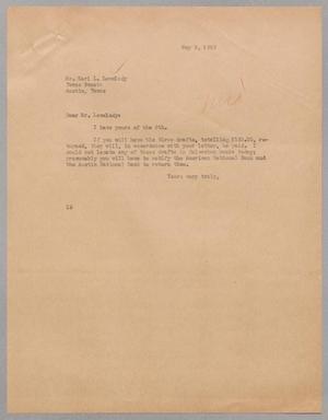 [Letter from I. H. Kempner to Karl L. Lovelady, May 9, 1945]