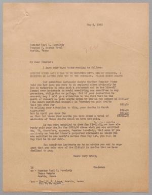 [Letter from I. H. Kempner to Karl L. Lovelady, May 4, 1945]