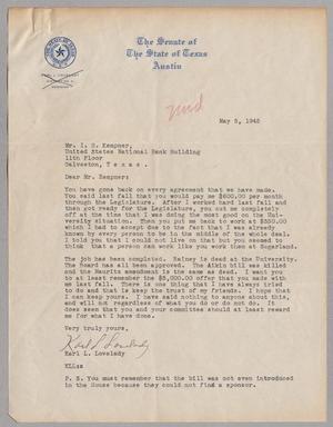 [Letter from Karl L. Lovelady to I. H. Kempner, May 5, 1945]
