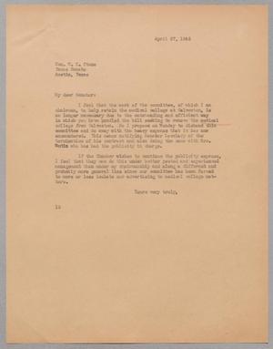 [Letter from I. H. Kempner to W. E. Stone, April 27, 1945]