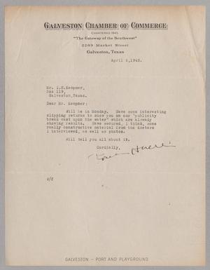 [Letter from Rosella Werlin to I. H. Kempner, April 6, 1945]