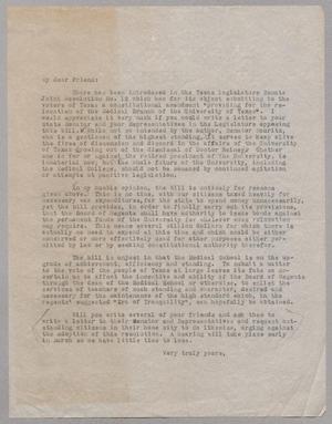 [Draft of Letter from I. H. Kempner, 1945]