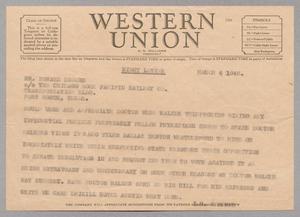 [Copy of Telegram from Isaac H. Kempner to Howard Brooks, March 4, 1945]