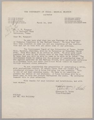 [Letter from Chauncey D. Leake to I. H. Kempner, March 16, 1948]