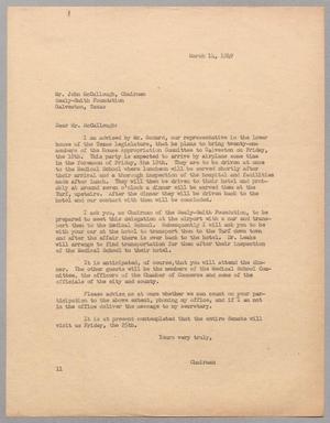 [Letter from Isaac H. Kempner to John McCullough, January 14, 1949]