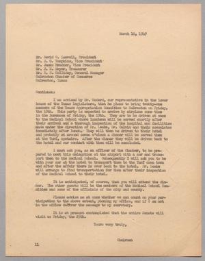 [Letter from I. H. Kempner to Members of Galveston Chamber Of Commerce, March 10, 1949]