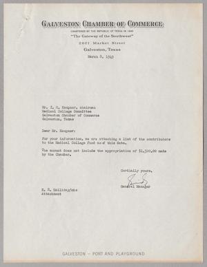 [Letter from E. S. Holliday to Isaac Herbert Kempner, March 8, 1949]