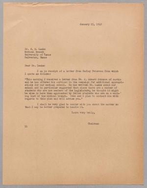 [Letter from Isaac H. Kempner to C. D. Kempner, January 25, 1949]