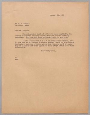 [Letter from Isaac H. Kempner to N. E. Leopold, January 11, 1949]