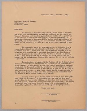 [Letter from I. H. Kempner and N. E. Leopold to Kauffman, Meyers & Co., January 7, 1949]