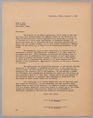 [Letter from I. H. Kempner and N. E. Leopold to Kahn & Levy, January 7, 1949]