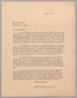 [Letter from Isaac H. Kempner to J. N. Sherrill, April 5, 1949]