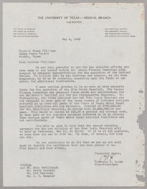 [Letter from Chauncey D. Leake to Jimmy Phillips, May 6, 1949]