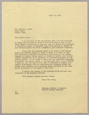 [Letter from I. H. Kempner to William T. Moore , April 19, 1949]