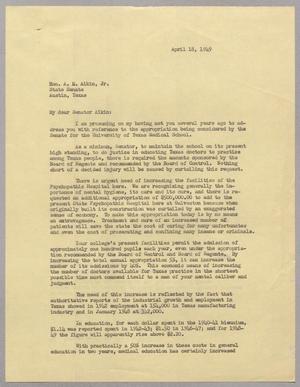 [Letter from I. H. Kempner to A. M. Aikin, Jr., April 18, 1949]