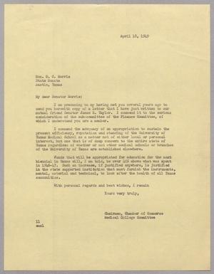 [Letter from I. H. Kempner to G. C. Morris, April 18, 1949]