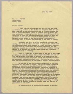 [Letter from I. H. Kempner to R. A. Weinert, April 12, 1949]