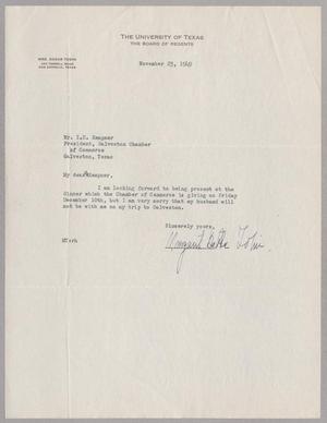 [Letter from Mrs. Edgar Tobin to I. H. Kempner, November 23, 1949]