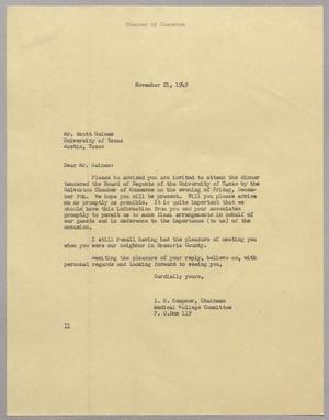 [Letter from I. H. Kempner to Scott Gainer, November 21, 1949]