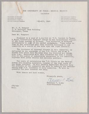 [Letter from Chauncey D. Leake to I. H. Kempne, August 9, 1949]