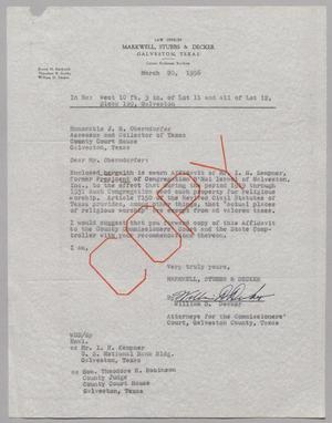 [Letter from William D. Decker to J. H. Oberndorfer, March 20, 1956]
