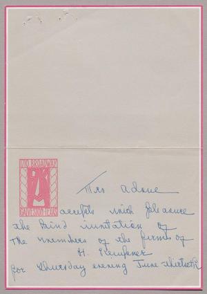 [Letter from Fannie Adoue, 1955]